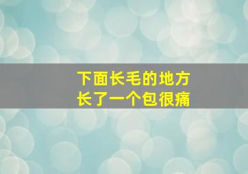 下面长毛的地方长了一个包很痛