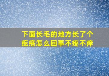 下面长毛的地方长了个疙瘩怎么回事不疼不痒