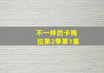 不一样的卡梅拉第2季第1集