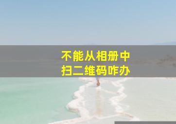 不能从相册中扫二维码咋办