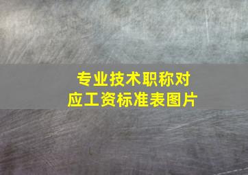 专业技术职称对应工资标准表图片