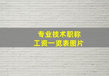 专业技术职称工资一览表图片