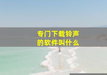 专门下载铃声的软件叫什么