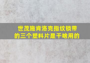 世茂施肯洛克指纹锁带的三个塑料片是干啥用的