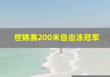 世锦赛200米自由泳冠军