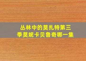 丛林中的莫扎特第三季莫妮卡贝鲁奇哪一集