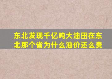 东北发现千亿吨大油田在东北那个省为什么油价还么贵