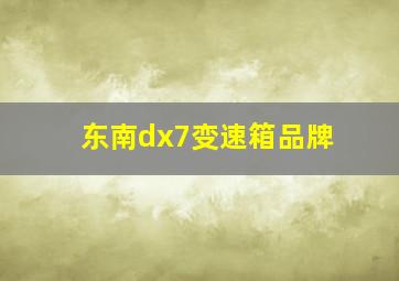 东南dx7变速箱品牌