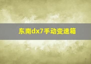 东南dx7手动变速箱