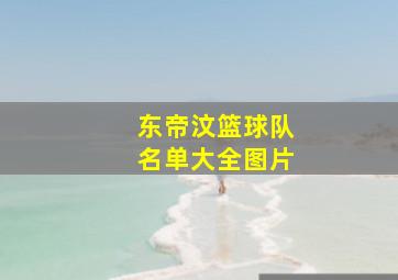 东帝汶篮球队名单大全图片