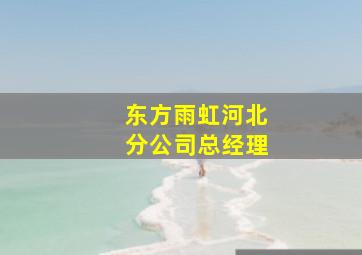 东方雨虹河北分公司总经理