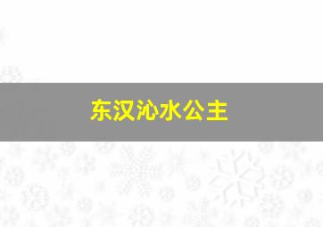 东汉沁水公主