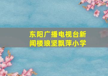 东阳广播电视台新闻楼琅坚飘萍小学