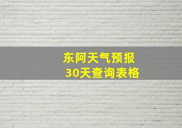 东阿天气预报30天查询表格