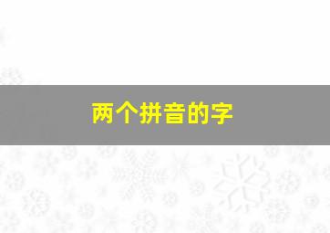 两个拼音的字