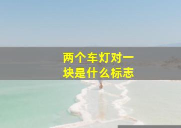 两个车灯对一块是什么标志