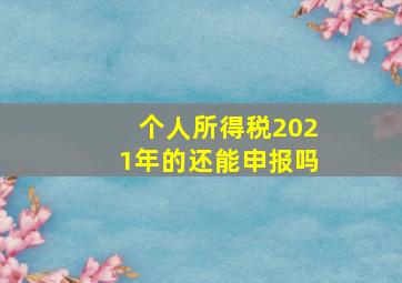 个人所得税2021年的还能申报吗