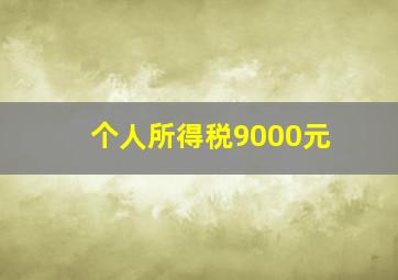 个人所得税9000元