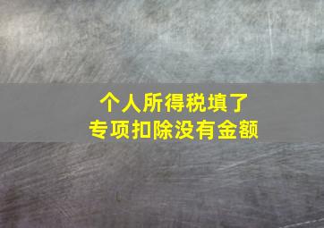 个人所得税填了专项扣除没有金额