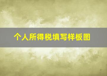 个人所得税填写样板图