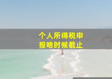 个人所得税申报啥时候截止