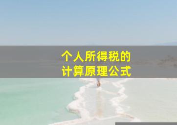 个人所得税的计算原理公式