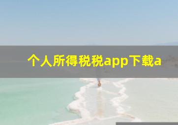 个人所得税税app下载a