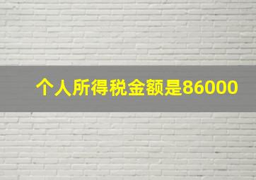 个人所得税金额是86000