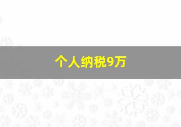 个人纳税9万