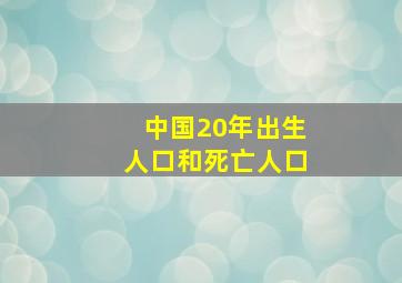 中国20年出生人口和死亡人口