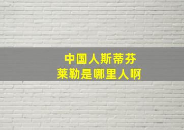 中国人斯蒂芬莱勒是哪里人啊