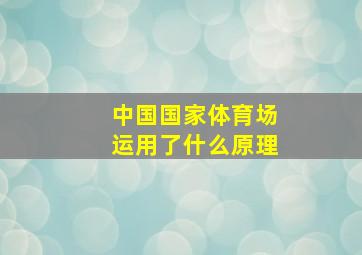 中国国家体育场运用了什么原理