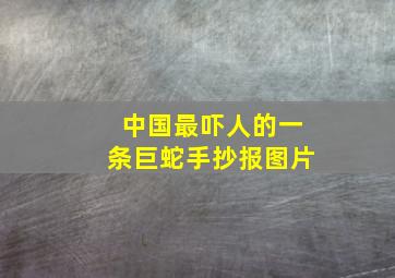 中国最吓人的一条巨蛇手抄报图片