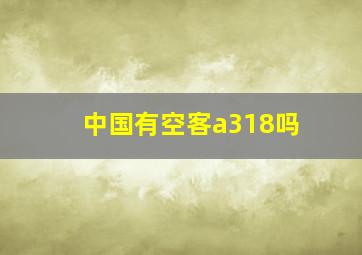 中国有空客a318吗