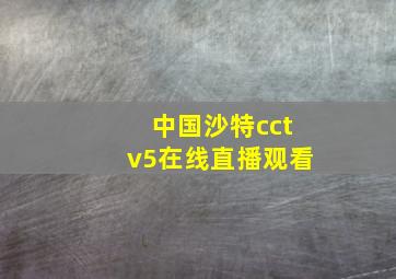 中国沙特cctv5在线直播观看