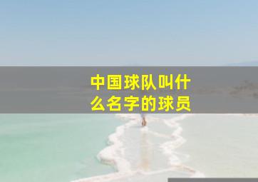 中国球队叫什么名字的球员