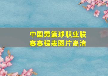 中国男篮球职业联赛赛程表图片高清