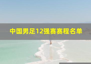 中国男足12强赛赛程名单