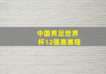 中国男足世界杯12强赛赛程