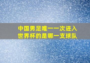 中国男足唯一一次进入世界杯的是哪一支球队