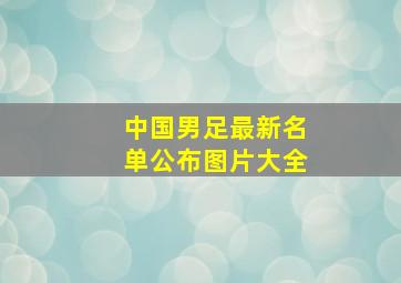 中国男足最新名单公布图片大全