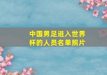 中国男足进入世界杯的人员名单照片