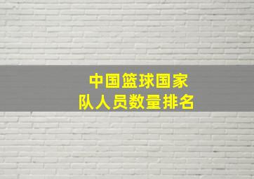 中国篮球国家队人员数量排名