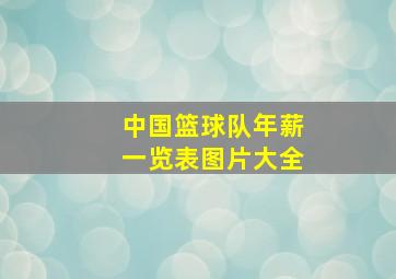 中国篮球队年薪一览表图片大全