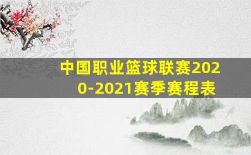 中国职业篮球联赛2020-2021赛季赛程表