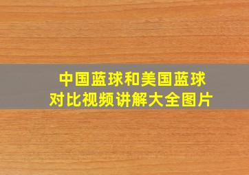 中国蓝球和美国蓝球对比视频讲解大全图片