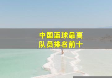 中国蓝球最高队员排名前十