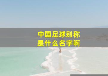 中国足球别称是什么名字啊