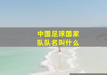 中国足球国家队队名叫什么