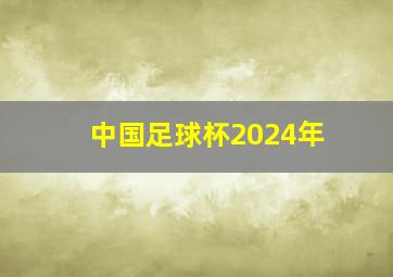 中国足球杯2024年